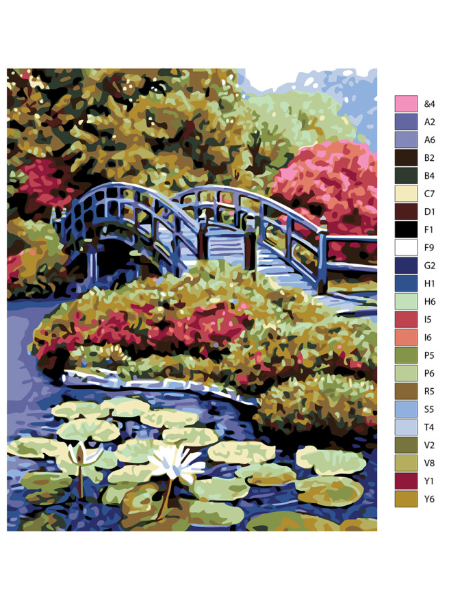 Raqamlar bo&amp;#039;yicha rasm &amp;quot;Chiroyli ko&amp;#039;prik&amp;quot;