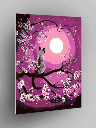 Raqamlar bo&#039;yicha rasm &quot;Daraxtdagi mushuk&quot;