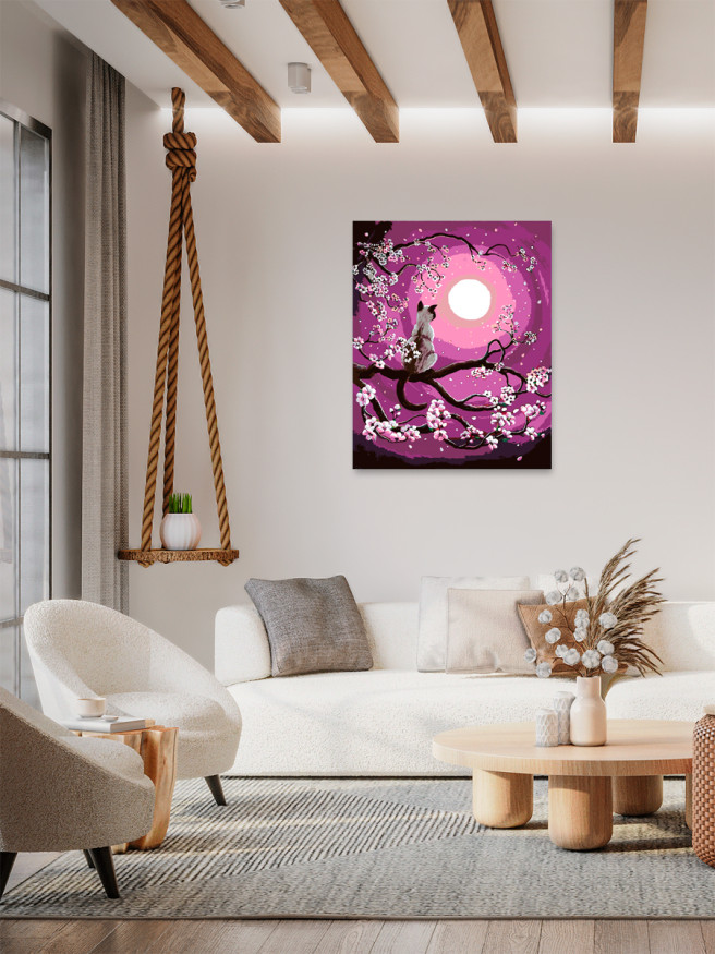 Raqamlar bo&amp;#039;yicha rasm &amp;quot;Daraxtdagi mushuk&amp;quot;