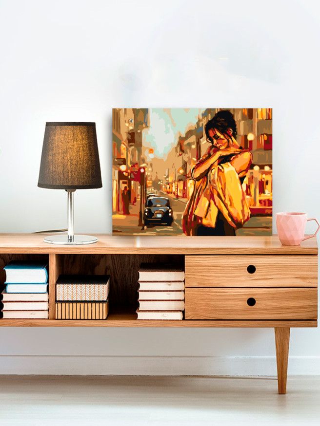 Raqamlar bo&amp;#039;yicha rasm &amp;quot;Oltin rang kiygan qiz&amp;quot;