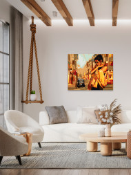 Raqamlar bo'yicha rasm "Oltin rang kiygan qiz"