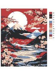 Raqamlar bo'yicha rasm "Ajoyib manzara"