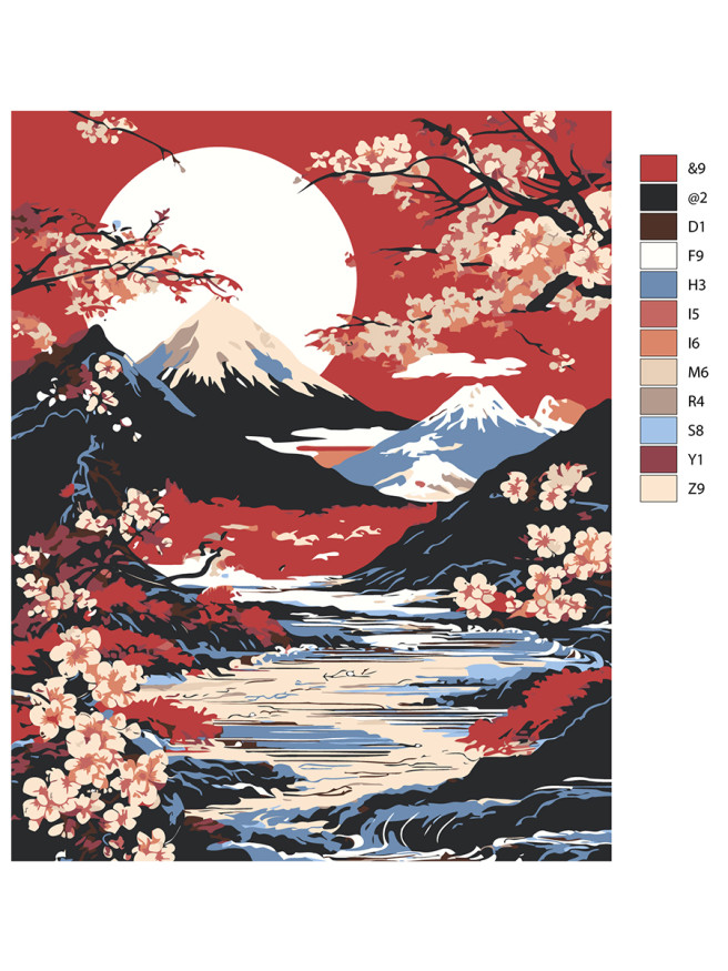 Raqamlar bo&amp;#039;yicha rasm &amp;quot;Ajoyib manzara&amp;quot;