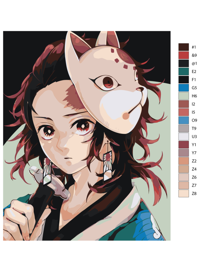 Картина по номерам &amp;quot;Танджиро Камадо&amp;quot;