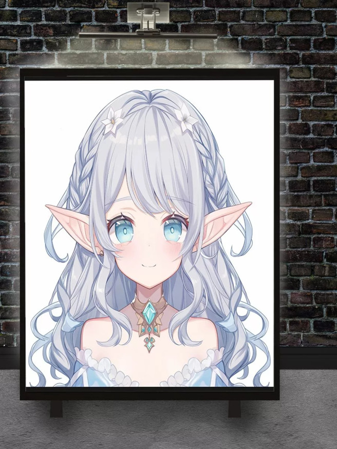 Постер на холсте &amp;quot;Эльфийка с голубыми глазами&amp;quot;
