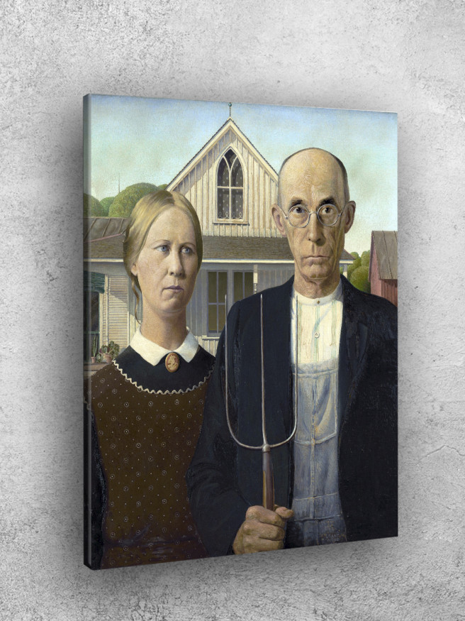 Постер на холсте &amp;quot;Вуд – Американская готика&amp;quot;