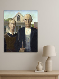 Постер на холсте "Вуд – Американская готика"