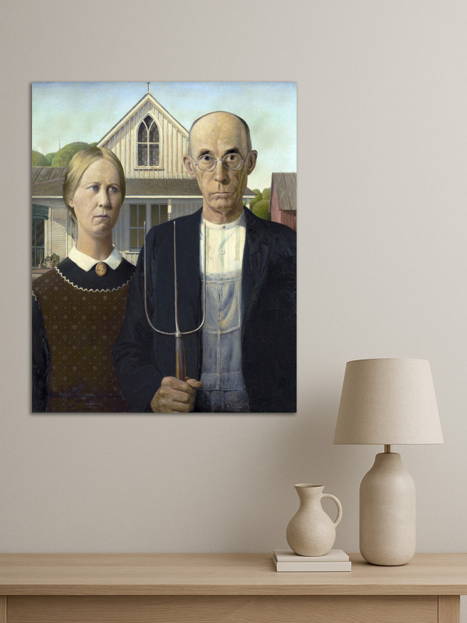 Постер на холсте &amp;quot;Вуд – Американская готика&amp;quot;