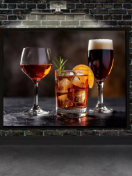 Постер на холсте &amp;quot;Вечерние напитки с характером&amp;quot;