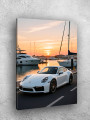 Постер на холсте &amp;quot;Спорткар у морского заката&amp;quot;
