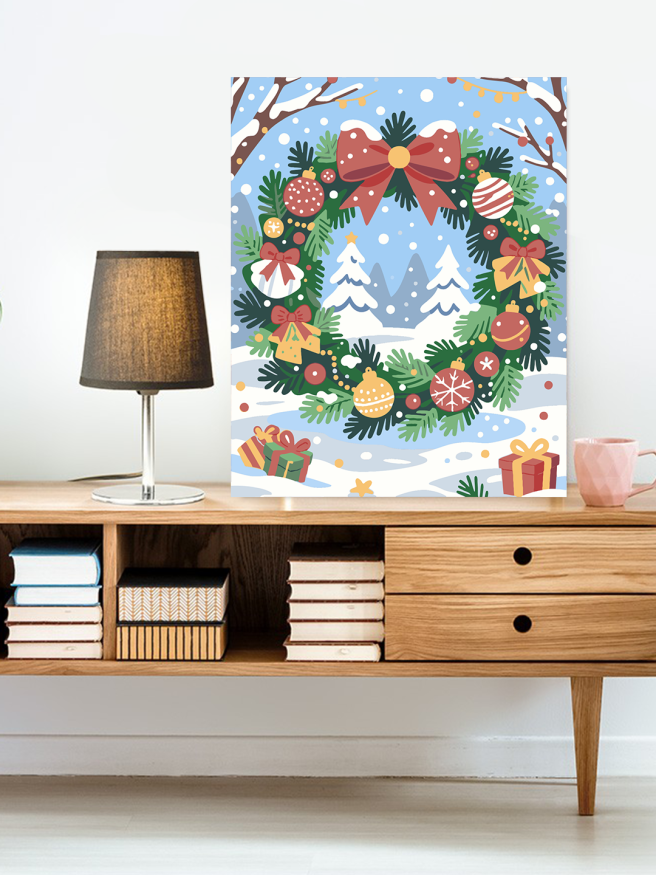 Raqamlar bo‘yicha rasm &amp;quot;Yangi yil gulchambari&amp;quot;