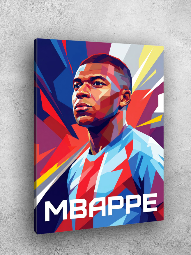 Holstga bosilgan poster &amp;quot;Futbolchi Kilian Mbappe&amp;quot;
