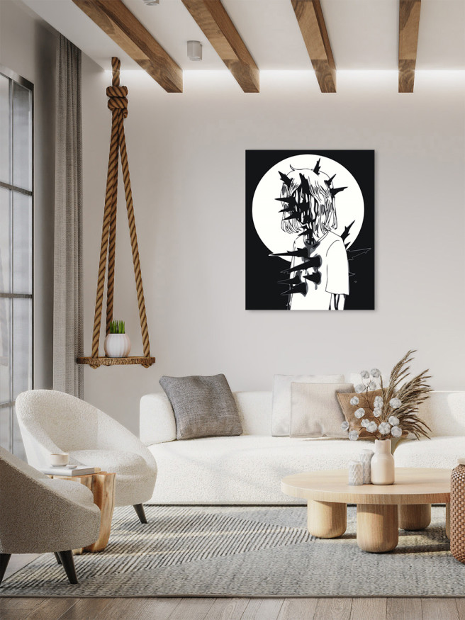 Raqamlar bo&amp;#039;yicha rasm &amp;quot;Tikanli qiz&amp;quot;