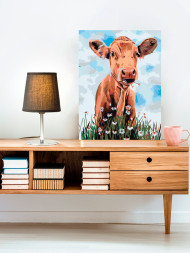 Картина по номерам &amp;quot;Коровка и ромашки&amp;quot;