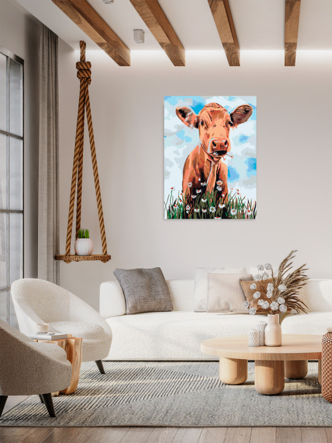 Raqamlar bo&amp;#039;yicha rasm &amp;quot;Sigir va boychechaklar&amp;quot;