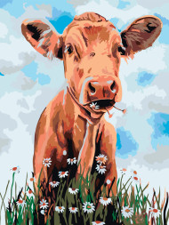 Картина по номерам &amp;quot;Коровка и ромашки&amp;quot;