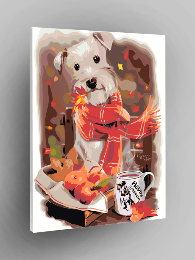 Raqamlar bo&amp;#039;yicha rasm &amp;quot;Kuchukcha va kuz&amp;quot;