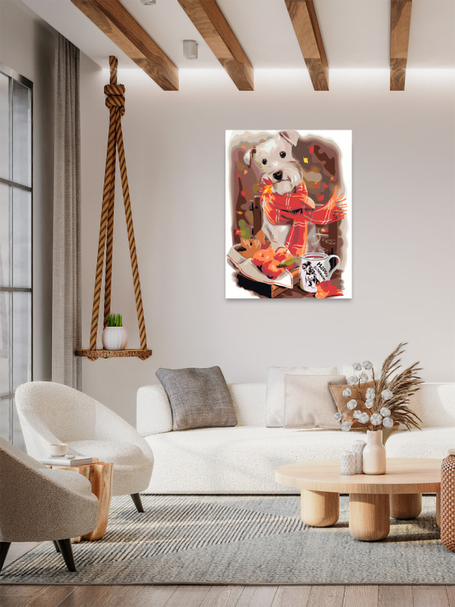 Raqamlar bo&amp;#039;yicha rasm &amp;quot;Kuchukcha va kuz&amp;quot;