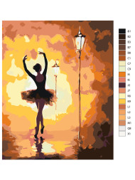 Raqamlar bo'yicha rasm "Balerina"