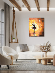 Raqamlar bo'yicha rasm "Balerina"