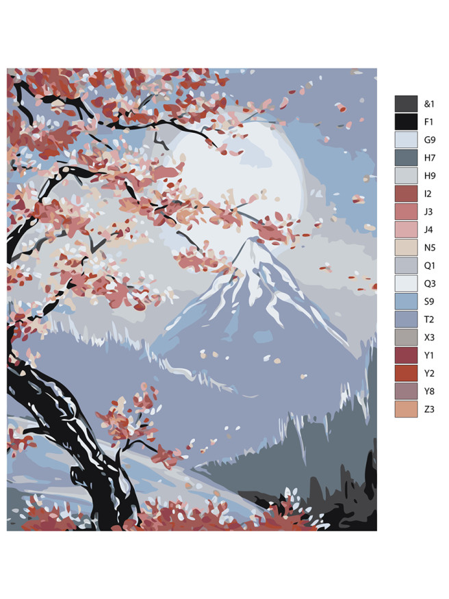 Raqamlar bo&amp;#039;yicha rasm &amp;quot;Tog&amp;#039;lar&amp;quot;