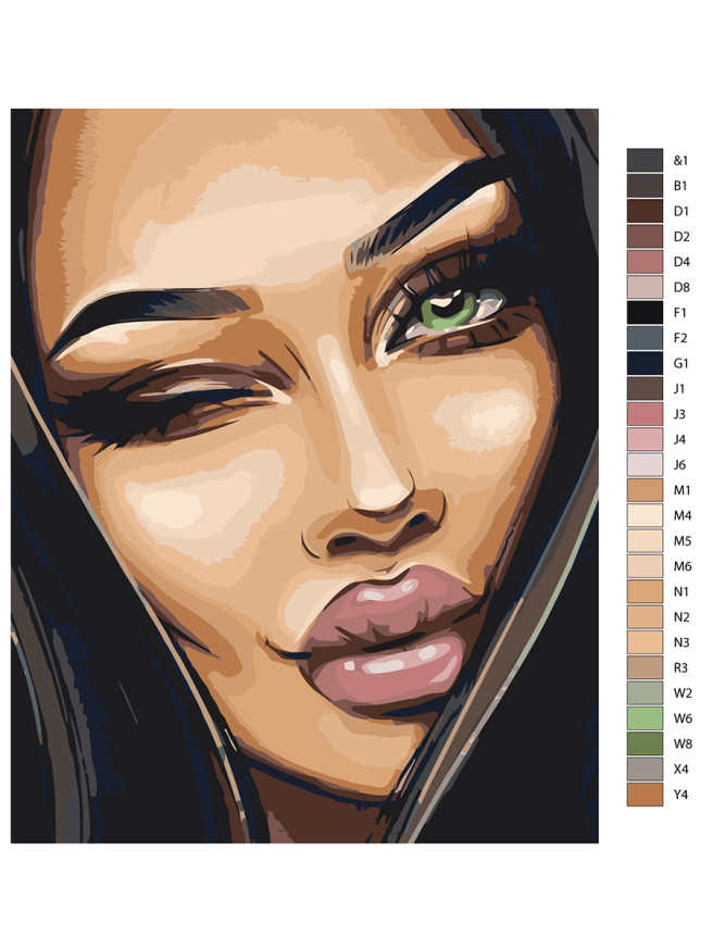 Raqamlar bo&amp;#039;yicha rasm &amp;quot;Go&amp;#039;zal qiz&amp;quot;