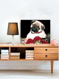 Raqamlar bo&#039;yicha rasm &quot;Atirgulli it&quot;