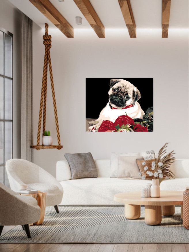 Raqamlar bo&amp;#039;yicha rasm &amp;quot;Atirgulli it&amp;quot;