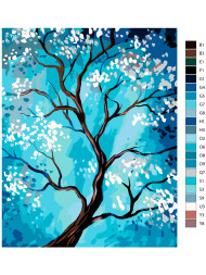 Raqamlar bo&#039;yicha rasm &quot;Sexrli daraxt&quot;