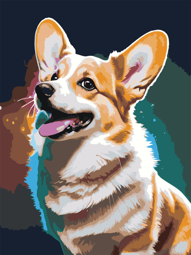 Raqamlar bo&amp;#039;yicha rasm &amp;quot;Salqin it&amp;quot;