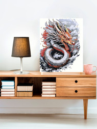 Raqamlar bo&#039;yicha rasm &quot;Ajdaho&quot;