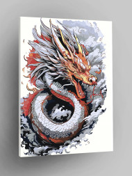 Raqamlar bo&#039;yicha rasm &quot;Ajdaho&quot;