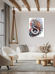 Raqamlar bo&#039;yicha rasm &quot;Ajdaho&quot;