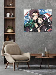 Картина по номерам "Танджиро Камадо и Незуко Камадо"