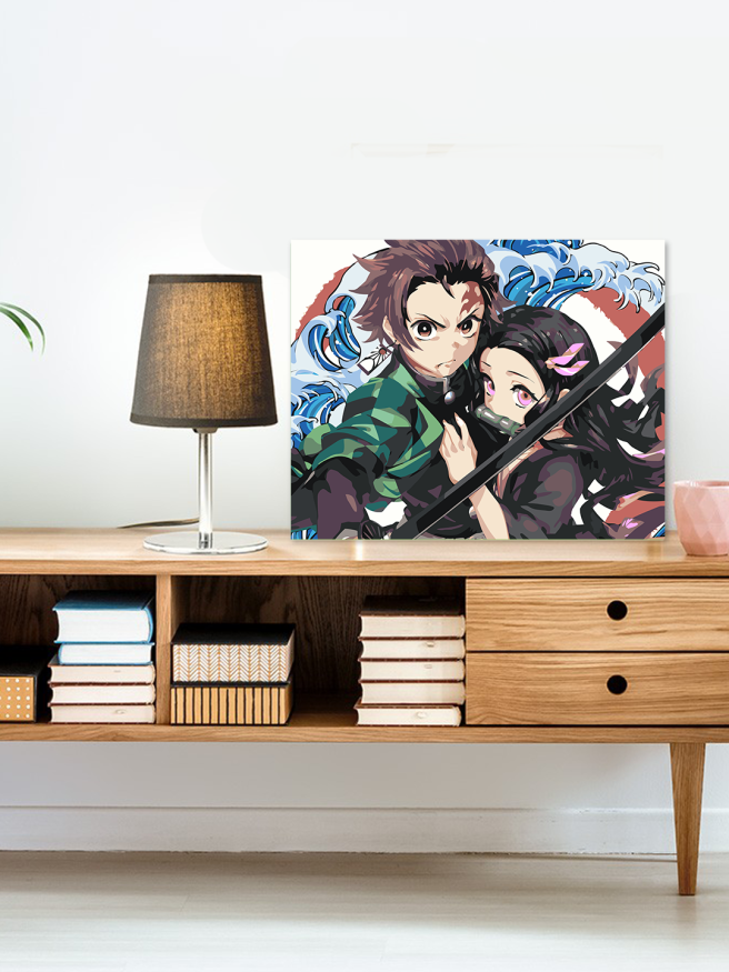 Картина по номерам &amp;quot;Танджиро Камадо и Незуко Камадо&amp;quot;