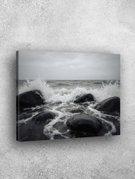 Постер на холсте &amp;quot;Прибой на скалах&amp;quot;