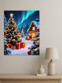 Постер на холсте &amp;quot;Новогодняя ёлка и подарки&amp;quot;