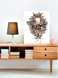 Картина по номерам &amp;quot;Череп в цветах&amp;quot;