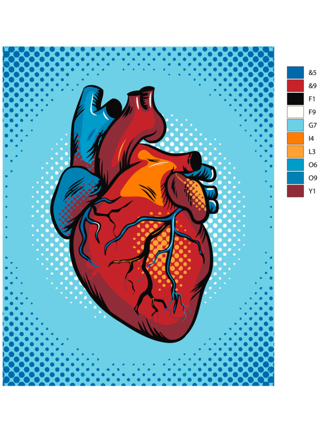 Raqamlar bo&amp;#039;yicha rasm &amp;quot;Yurak&amp;quot;