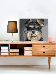 Raqamlar bo'yicha rasm "G'azablangan it"