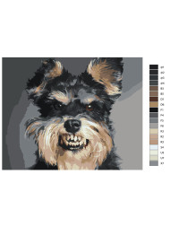 Raqamlar bo'yicha rasm "G'azablangan it"