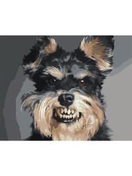 Raqamlar bo'yicha rasm "G'azablangan it"