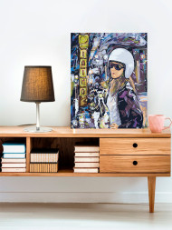 Картина по номерам &amp;quot;Девушка в каске&amp;quot;