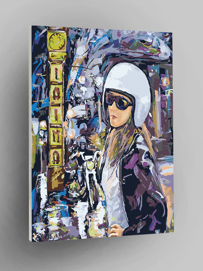 Картина по номерам &amp;quot;Девушка в каске&amp;quot;