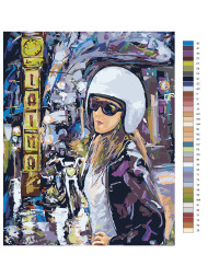 Картина по номерам &amp;quot;Девушка в каске&amp;quot;