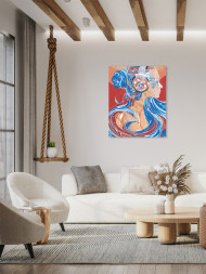 Картина по номерам &amp;quot;Девушка с наушниками&amp;quot;