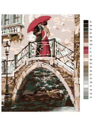 Картина по номерам &amp;quot;Пара под зонтом&amp;quot;