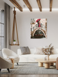 Картина по номерам &amp;quot;Пара под зонтом&amp;quot;