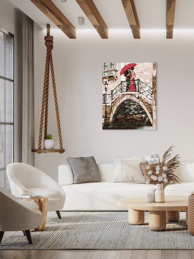 Картина по номерам &amp;quot;Пара под зонтом&amp;quot;