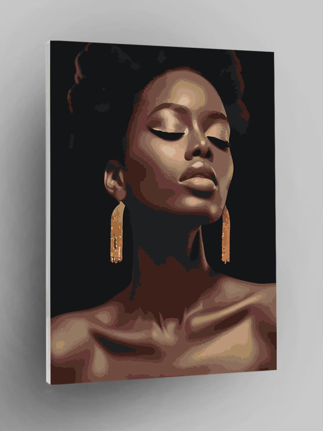 Raqamlar bo&amp;#039;yicha rasm &amp;quot;Qora tanli qiz&amp;quot;